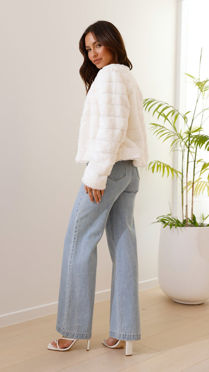 Tully Crop Jacket - White