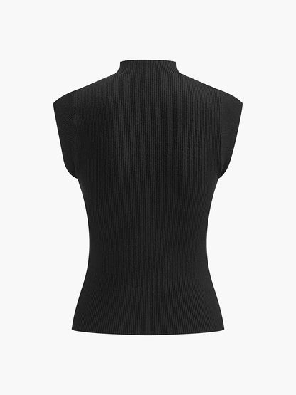 Mesh Patchwork Sleeveless Top