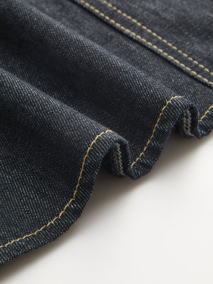 Contrast Stitch Denim Cami Top