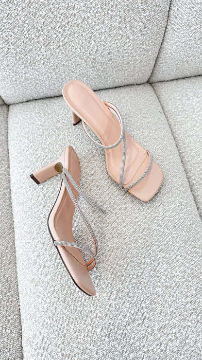 Femi Heel - Nude Diamante