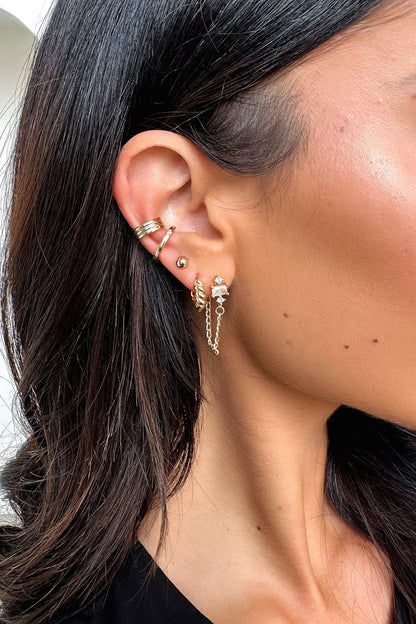 Levi Earrings 5 Pack - Gold